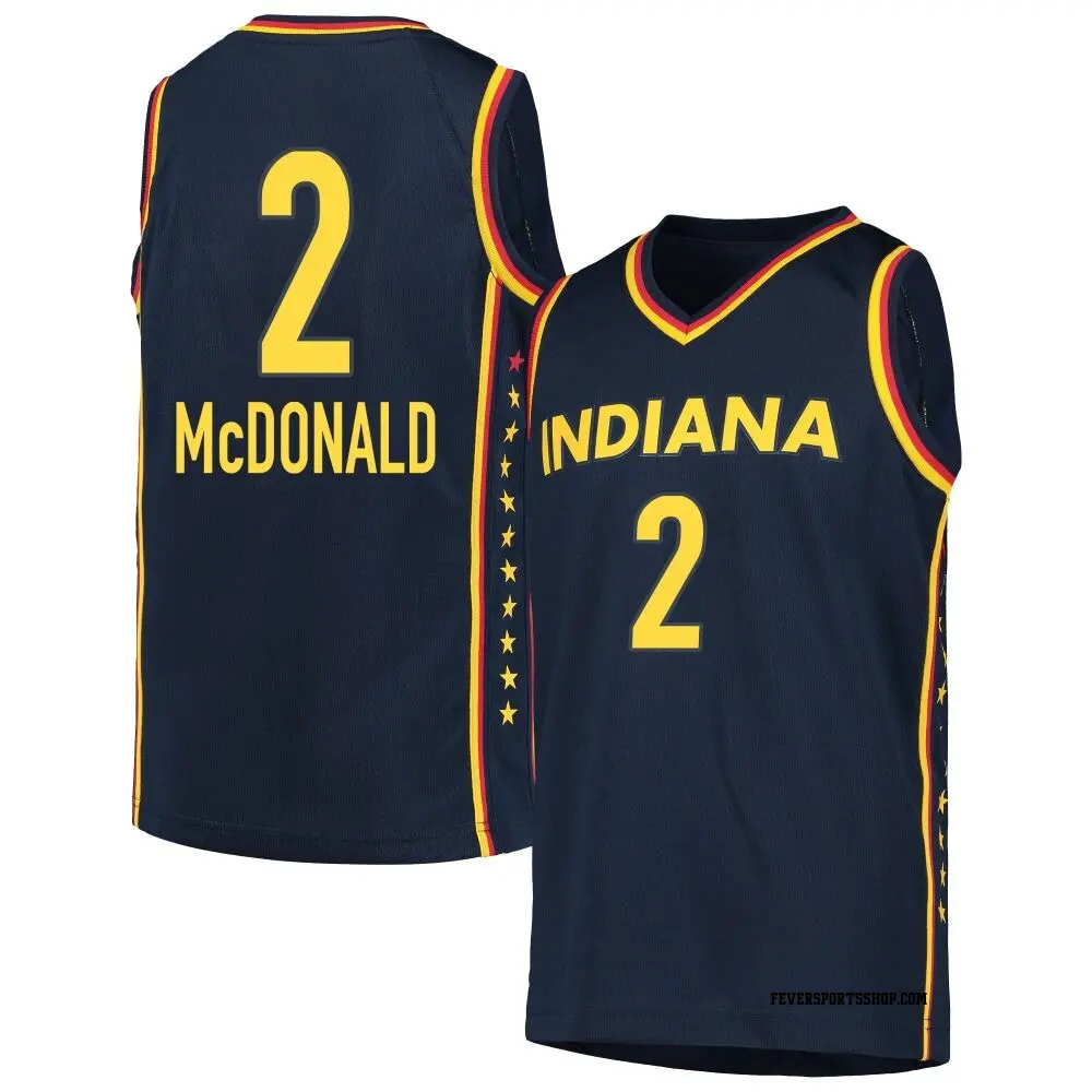 Men's Aari McDonald ＃2 Explorer Edition Victory Navy Indiana Fever 2021 Jersey