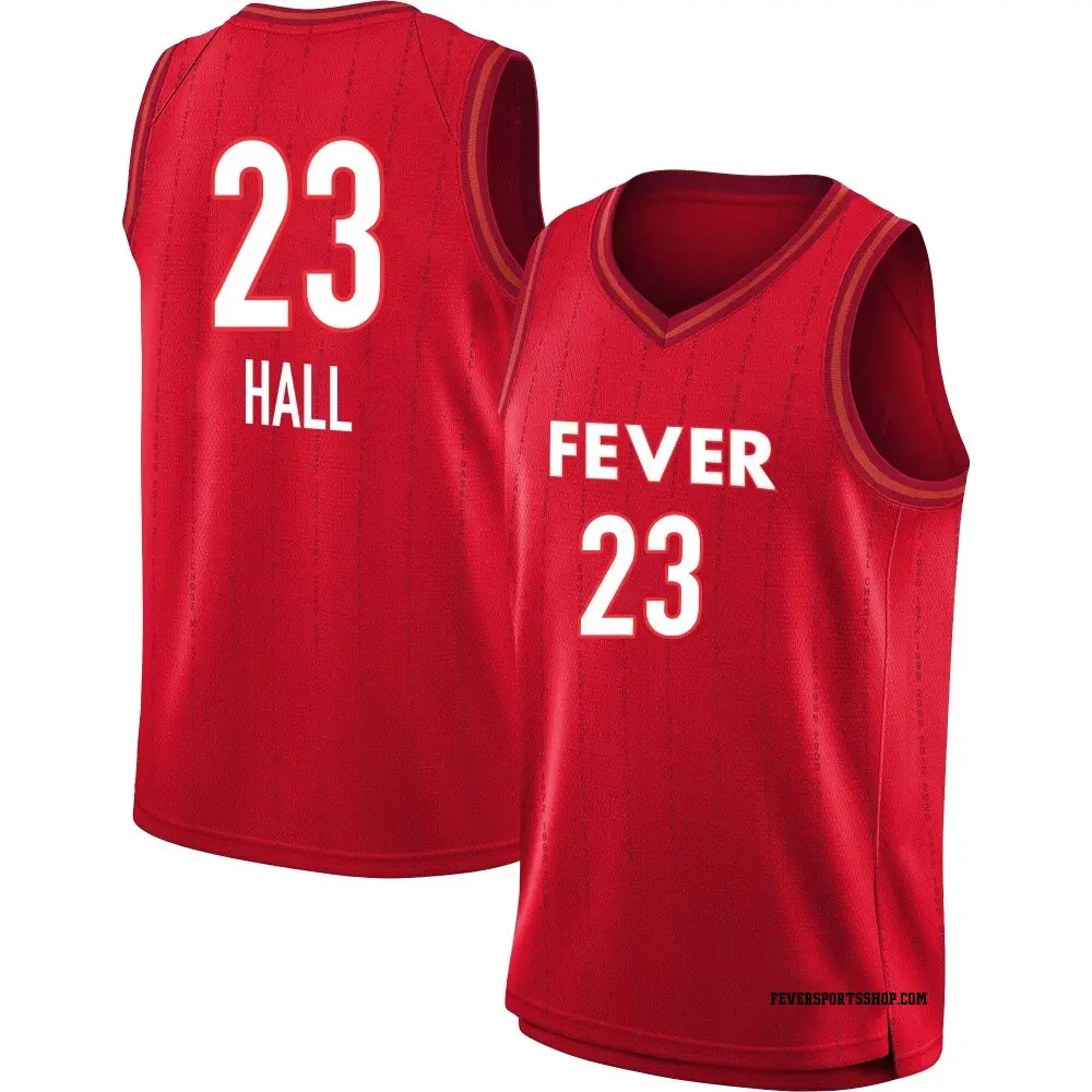 Men's Bree Hall ＃23 Rebel Edition Victory Red Indiana Fever 2023 Jersey