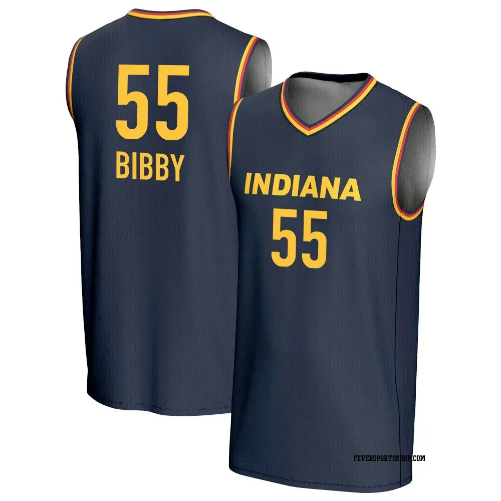 Men's Chloe Bibby ＃55 Replica Navy Indiana Fever Lightweight Jersey