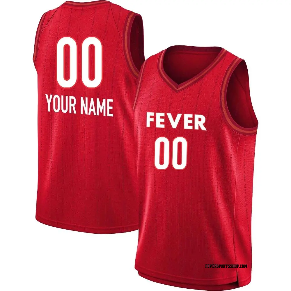 Men's Custom ＃00 Rebel Edition Victory Red Indiana Fever 2023 Jersey