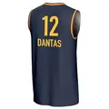 Men's Damiris Dantas ＃12 Replica Navy Indiana Fever Lightweight Jersey