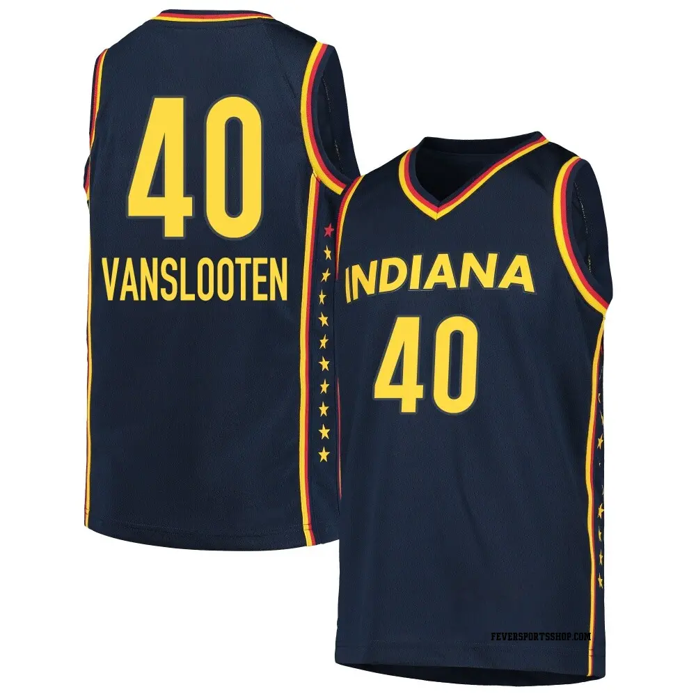 Men's Grace VanSlooten ＃40 Explorer Edition Victory Navy Indiana Fever 2021 Jersey