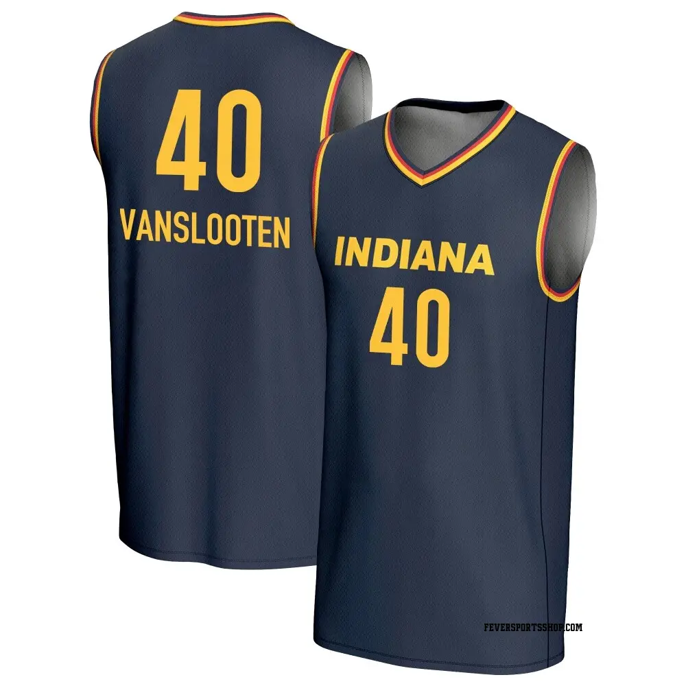 Men's Grace VanSlooten ＃40 Replica Navy Indiana Fever Lightweight Jersey