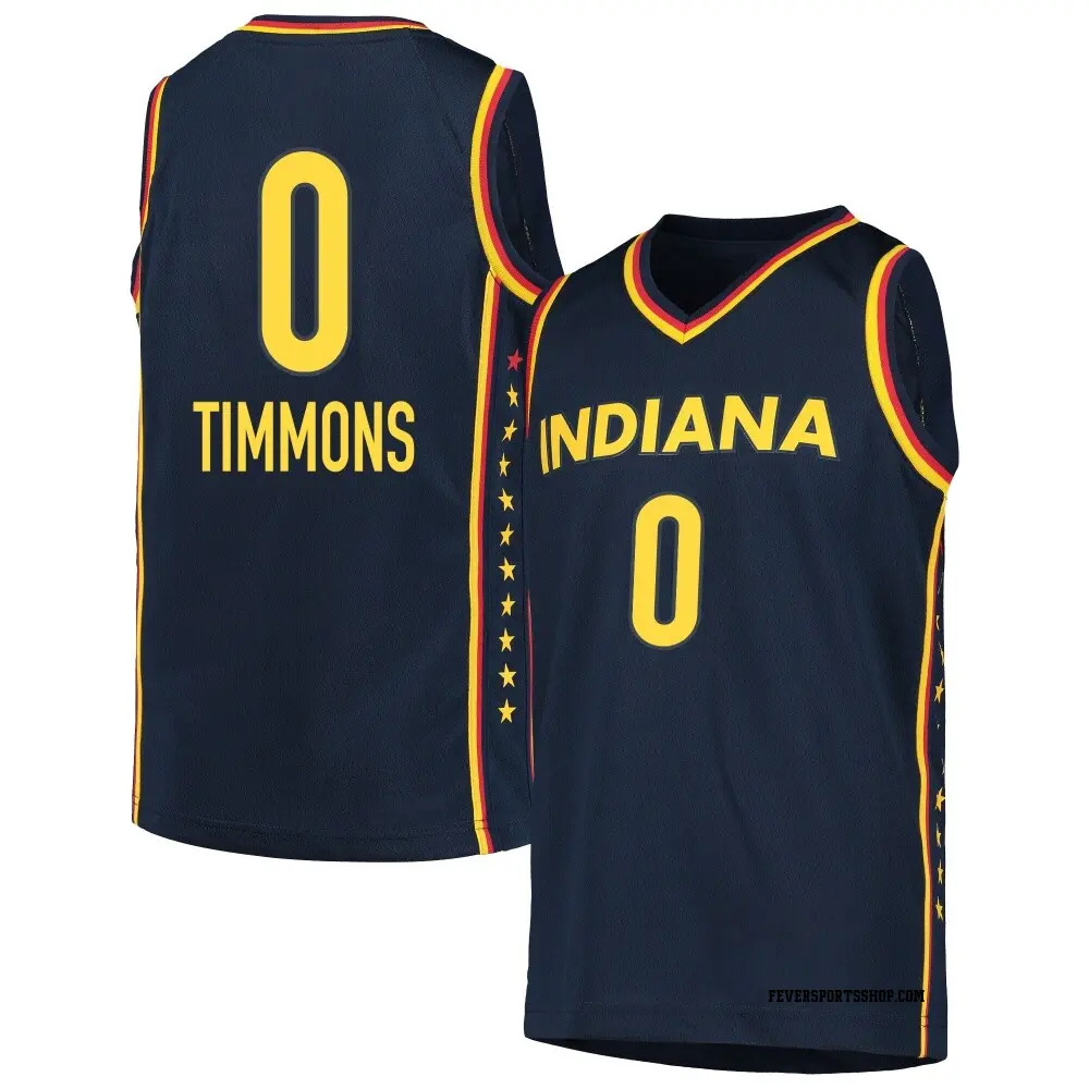 Men's Jessica Timmons ＃0 Explorer Edition Victory Navy Indiana Fever 2021 Jersey