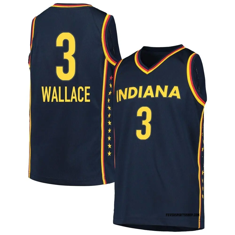 Men's Kristy Wallace ＃3 Explorer Edition Victory Navy Indiana Fever 2021 Jersey