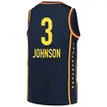 Men's Raven Johnson ＃3 Explorer Edition Victory Navy Indiana Fever 2021 Jersey