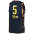 Men's Shey Peddy ＃5 Explorer Edition Victory Navy Indiana Fever 2021 Jersey