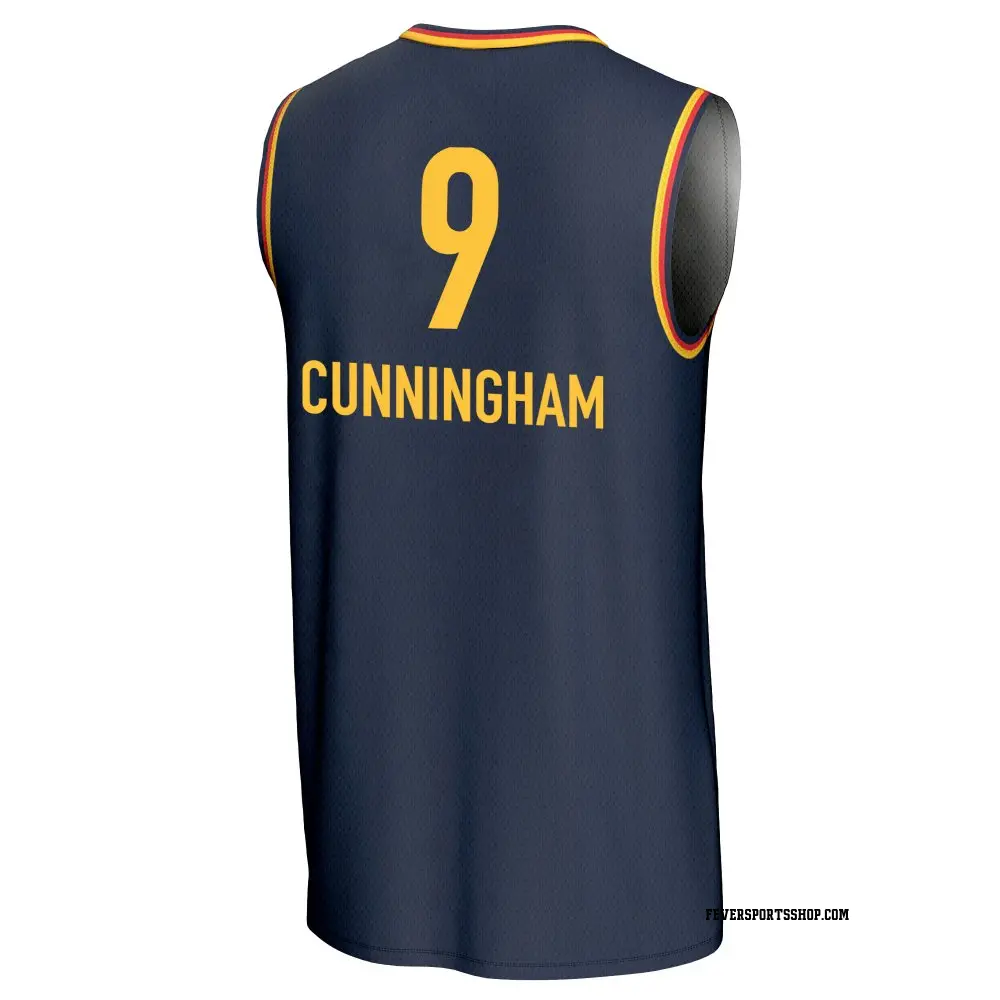 Men's Sophie Cunningham #9 Replica Navy Indiana Fever Lightweight