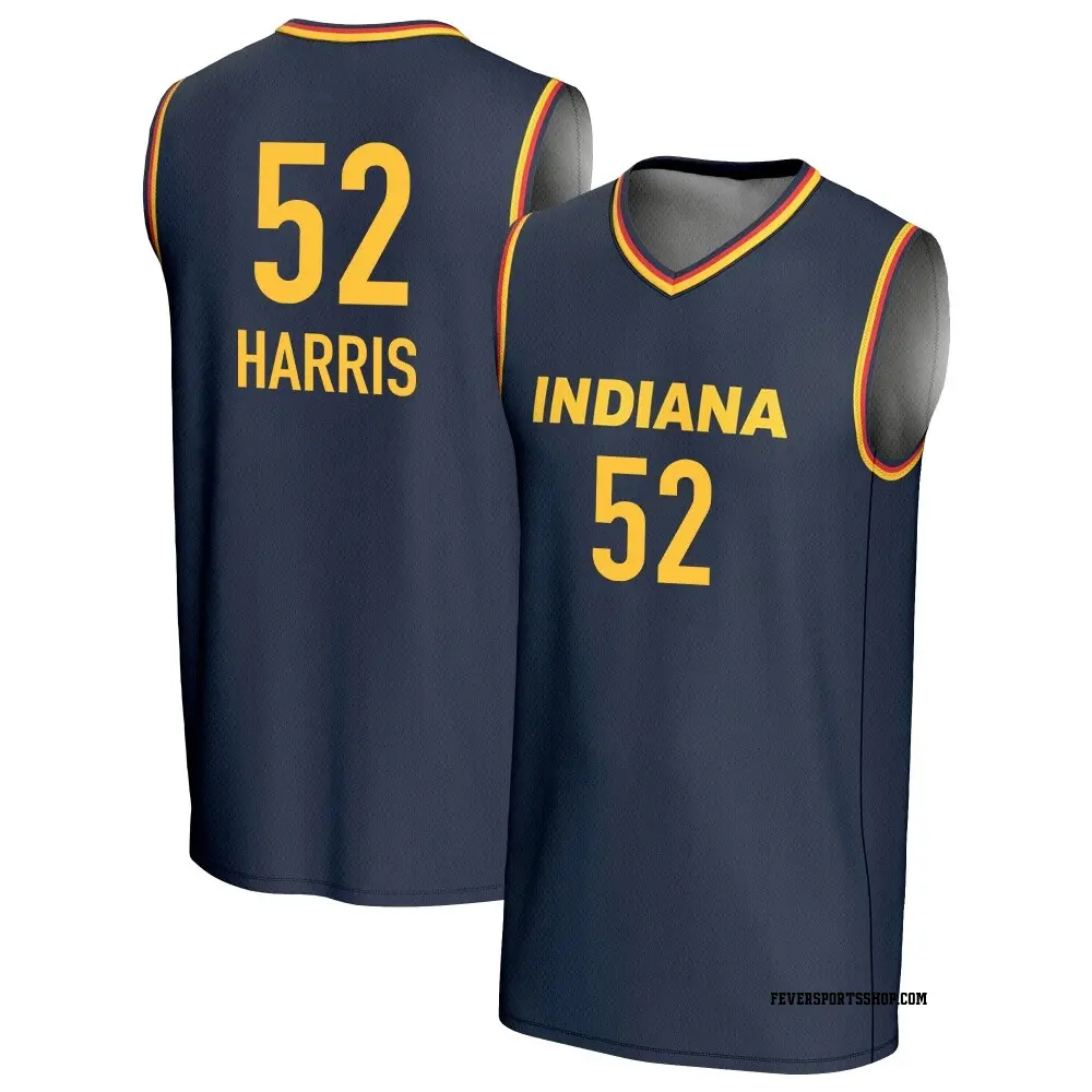 Men's Tyasha Harris ＃52 Replica Navy Indiana Fever Lightweight Jersey