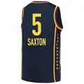 Men's Victaria Saxton ＃5 Explorer Edition Victory Navy Indiana Fever 2021 Jersey