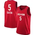 Men's Victaria Saxton ＃5 Rebel Edition Victory Red Indiana Fever 2023 Jersey