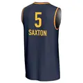Men's Victaria Saxton ＃5 Replica Navy Indiana Fever Lightweight Jersey