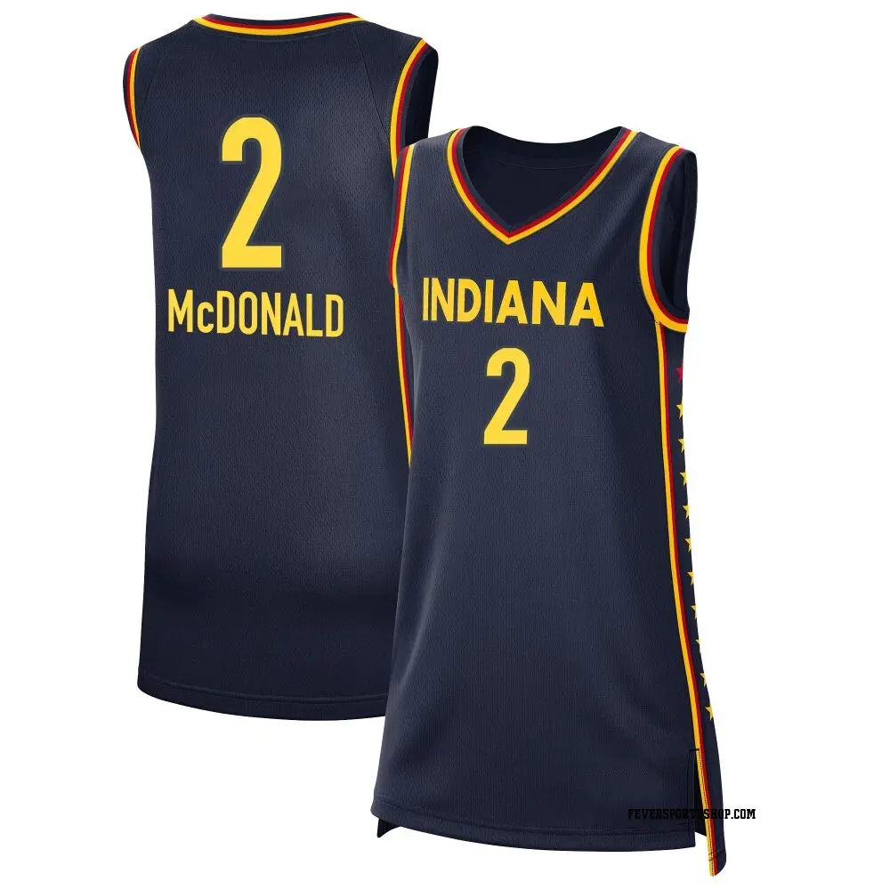 Women's Aari McDonald ＃2 Explorer Edition Victory Navy Indiana Fever 2021 Jersey