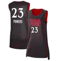Women's Aerial Powers ＃23 Rebel Edition Victory Black Indiana Fever 2021 Jersey
