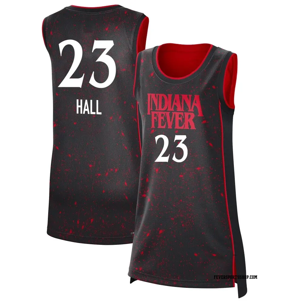 Women's Bree Hall ＃23 Rebel Edition Victory Black Indiana Fever 2021 Jersey