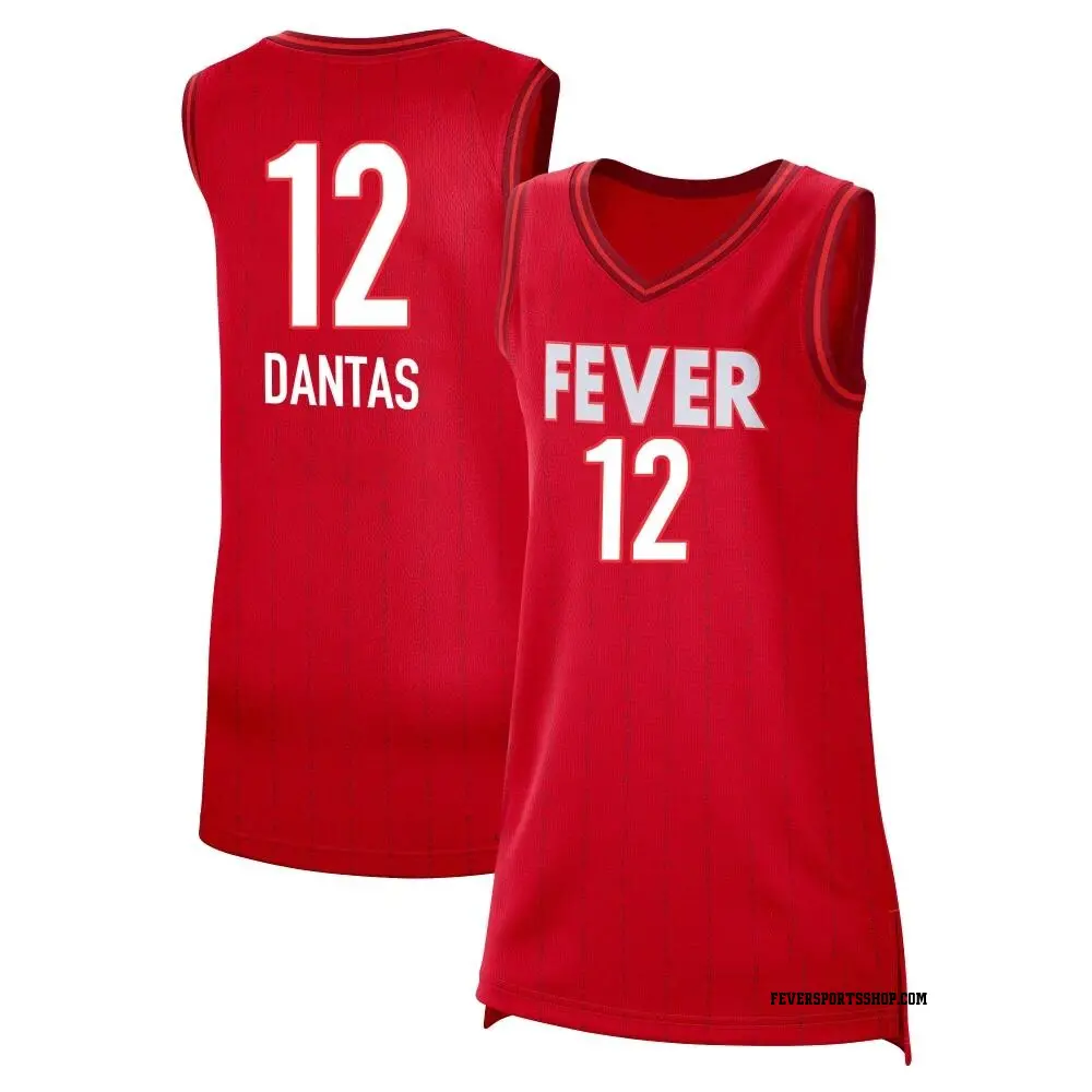 Women's Damiris Dantas ＃12 Rebel Edition Victory Red Indiana Fever 2023 Jersey