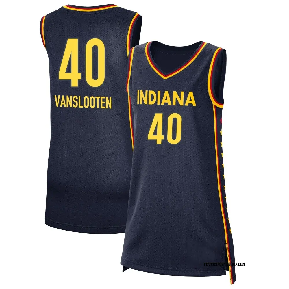 Women's Grace VanSlooten ＃40 Explorer Edition Victory Navy Indiana Fever 2021 Jersey