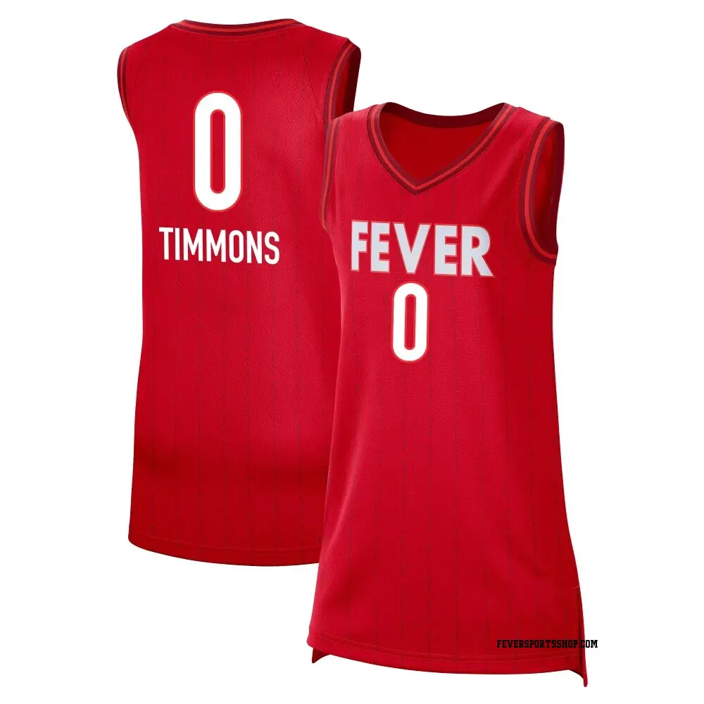 Women's Jessica Timmons ＃0 Rebel Edition Victory Red Indiana Fever 2023 Jersey