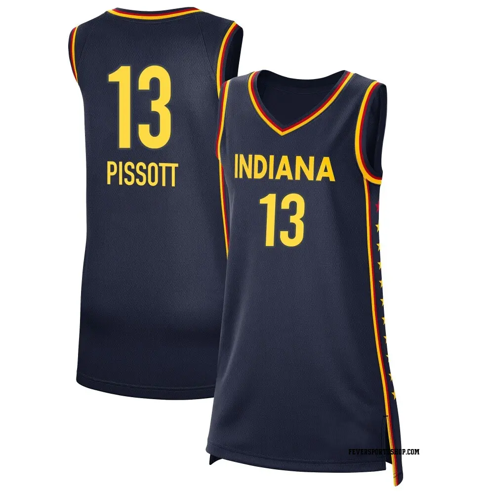 Women's Justine Pissott ＃13 Explorer Edition Victory Navy Indiana Fever 2021 Jersey