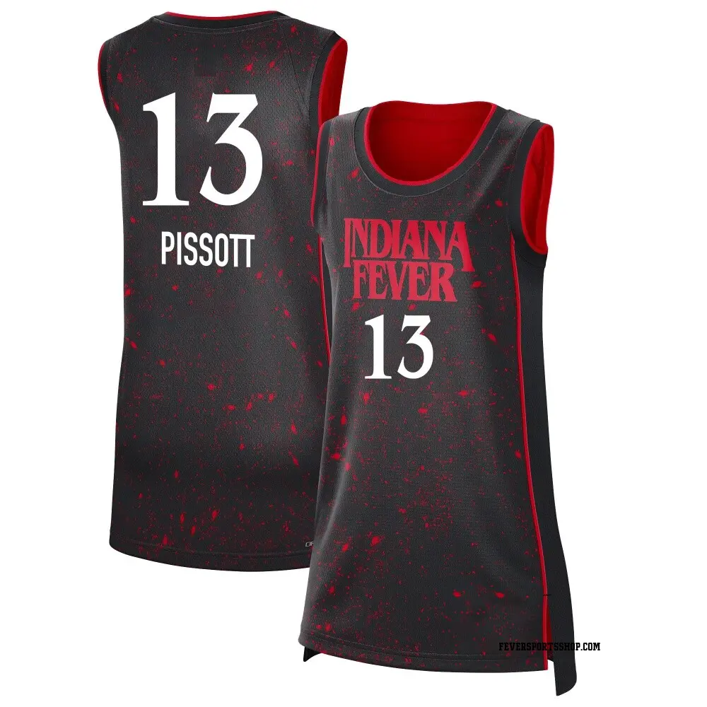 Women's Justine Pissott ＃13 Rebel Edition Victory Black Indiana Fever 2021 Jersey
