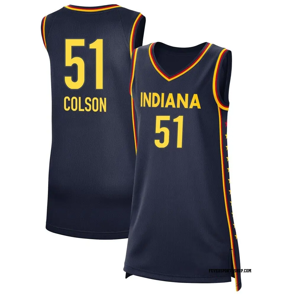 Women's Sydney Colson ＃51 Explorer Edition Victory Navy Indiana Fever 2021 Jersey