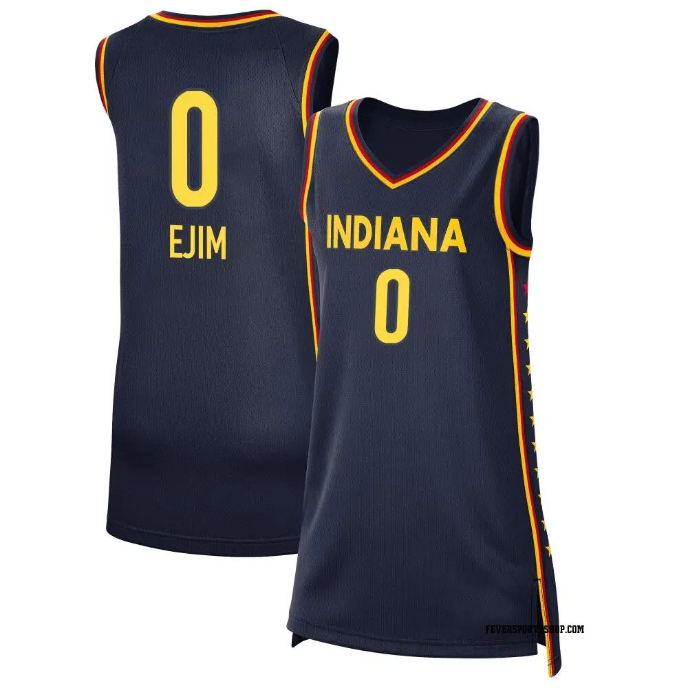 Women's Yvonne Ejim ＃0 Explorer Edition Victory Navy Indiana Fever 2021 Jersey