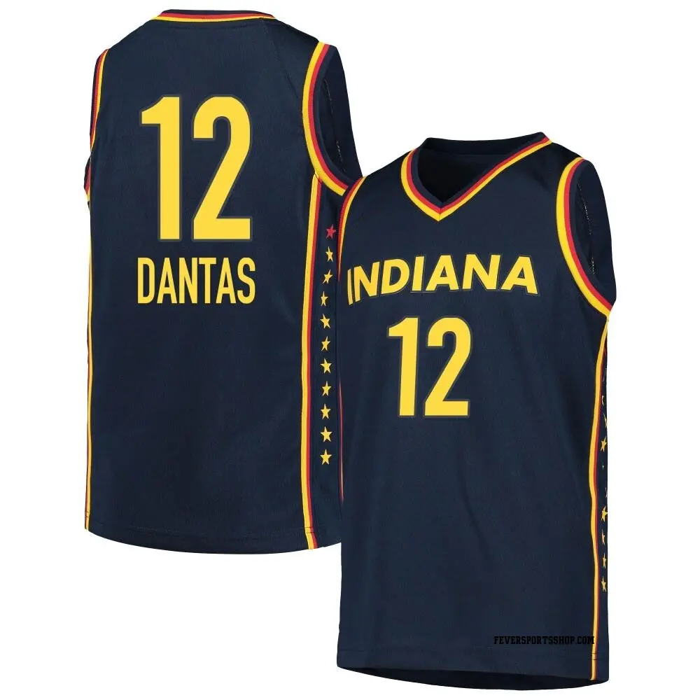Youth Damiris Dantas ＃12 Explorer Edition Victory Navy Indiana Fever 2021 Jersey