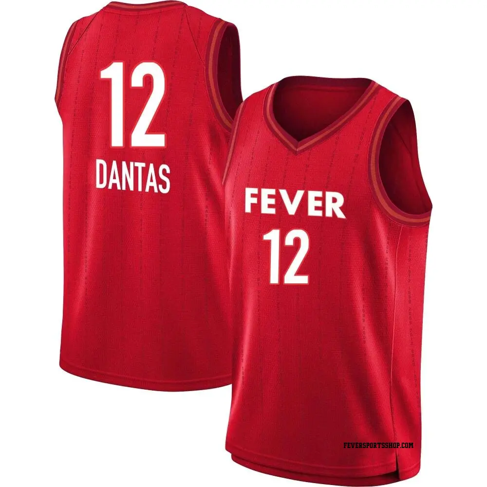 Youth Damiris Dantas ＃12 Rebel Edition Victory Red Indiana Fever 2023 Jersey