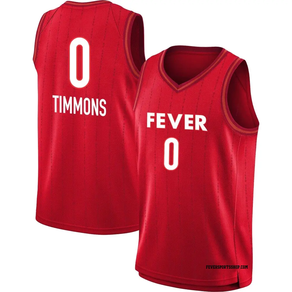 Youth Jessica Timmons ＃0 Rebel Edition Victory Red Indiana Fever 2023 Jersey