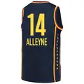 Youth Jillian Alleyne ＃14 Explorer Edition Victory Navy Indiana Fever 2021 Jersey
