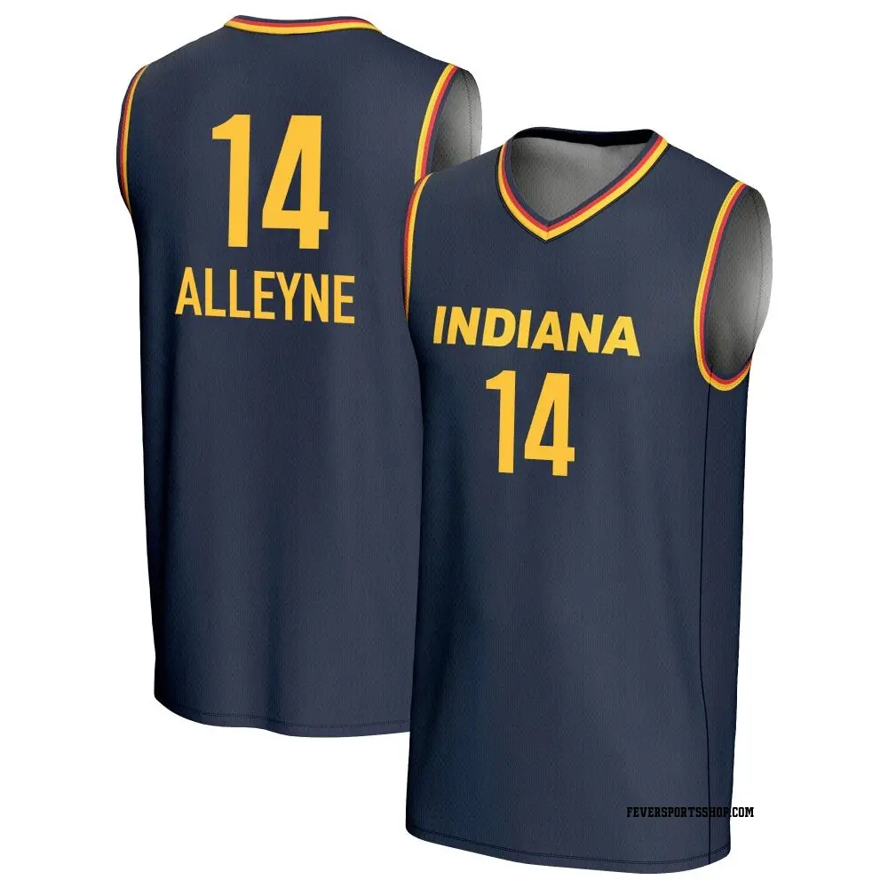 Youth Jillian Alleyne ＃14 Replica Navy Indiana Fever Lightweight Jersey