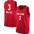 Youth Kristy Wallace ＃3 Rebel Edition Victory Red Indiana Fever 2023 Jersey
