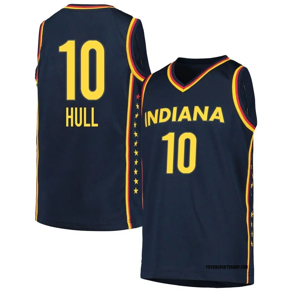 Youth Lexie Hull ＃10 Explorer Edition Victory Navy Indiana Fever 2021 Jersey