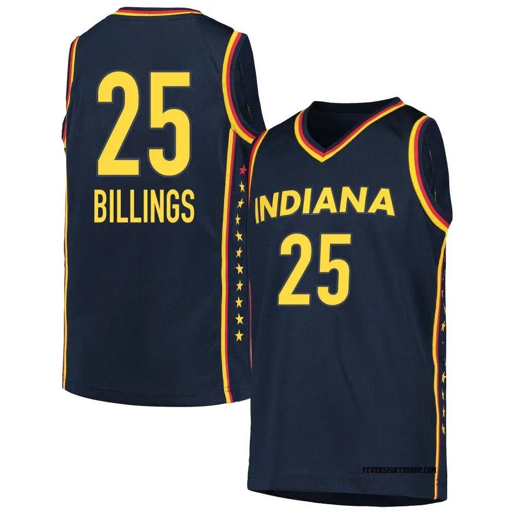 Youth Monique Billings ＃25 Explorer Edition Victory Navy Indiana Fever 2021 Jersey