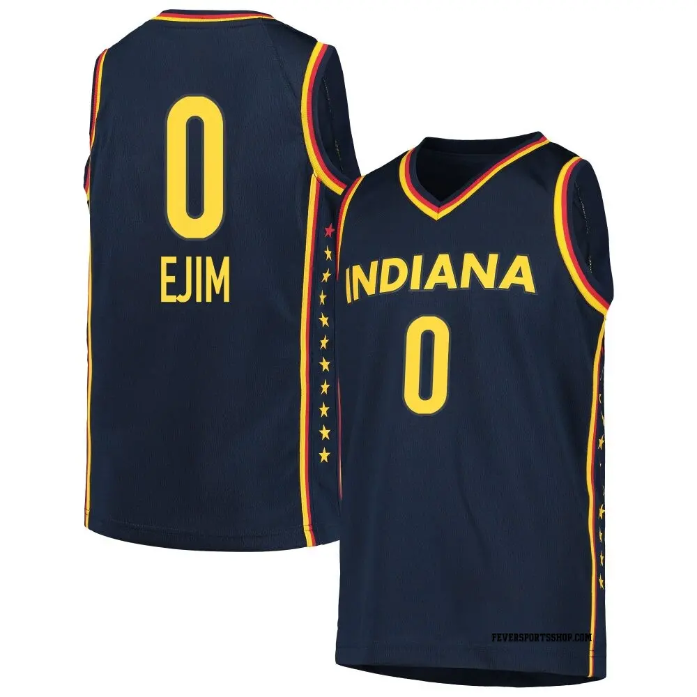 Youth Yvonne Ejim ＃0 Explorer Edition Victory Navy Indiana Fever 2021 Jersey